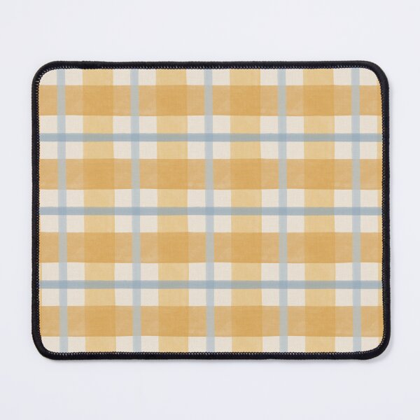 Item preview, Retro cottage plaid | Golden wheat & denim blue designed and sold by Illustrated by Nat.