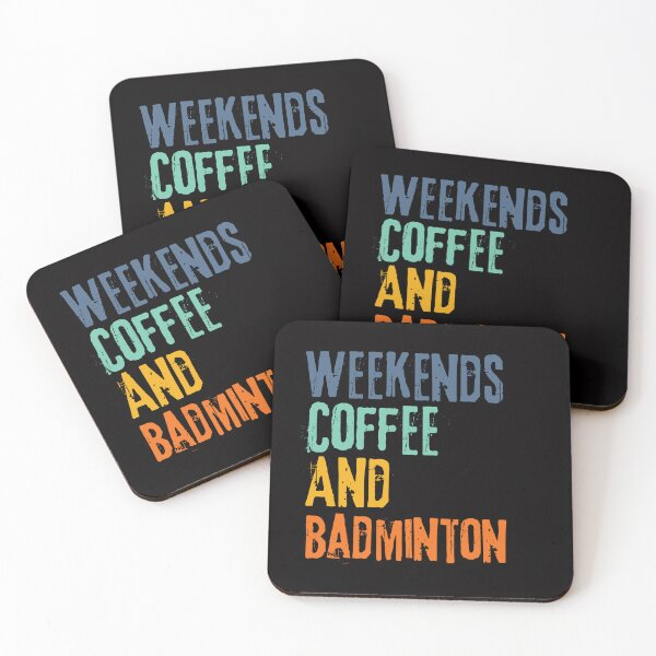 Item preview,  Funny Retro Weekends Coffee and Badminton designed and sold by WeirdlyRare.