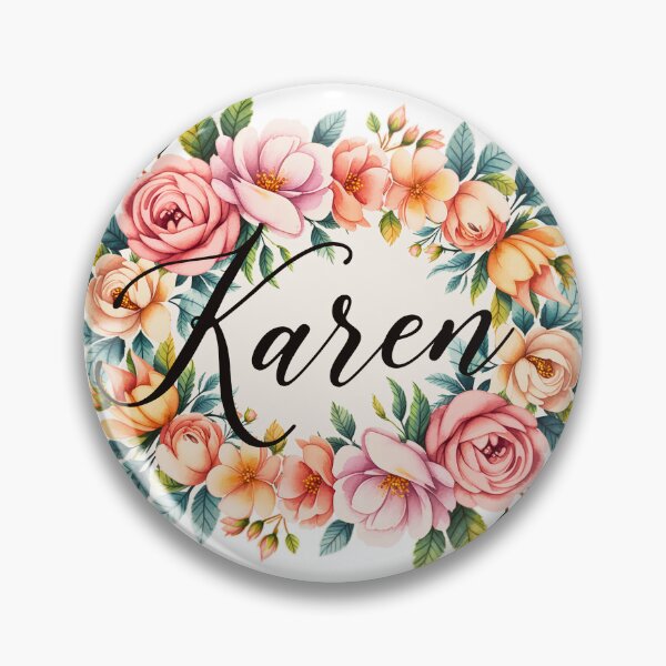 Item preview, Karen Floral Name Watercolor Boho Personalized Design designed and sold by ArcticFoxStudio.