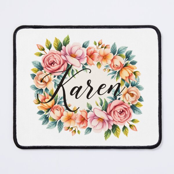 Item preview, Karen Floral Name Watercolor Boho Personalized Design designed and sold by ArcticFoxStudio.