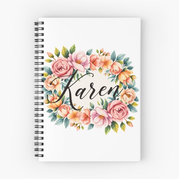 Item preview, Karen Floral Name Watercolor Boho Personalized Design designed and sold by ArcticFoxStudio.