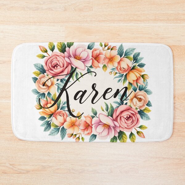 Item preview, Karen Floral Name Watercolor Boho Personalized Design designed and sold by ArcticFoxStudio.