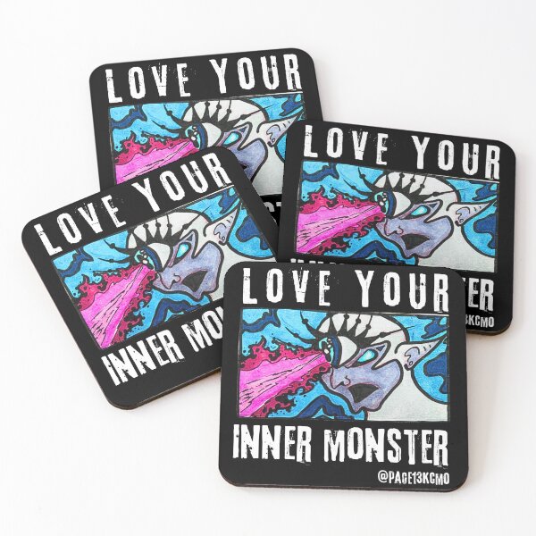 Item preview, Love your inner monster—white letter designed and sold by Page13KCMO.