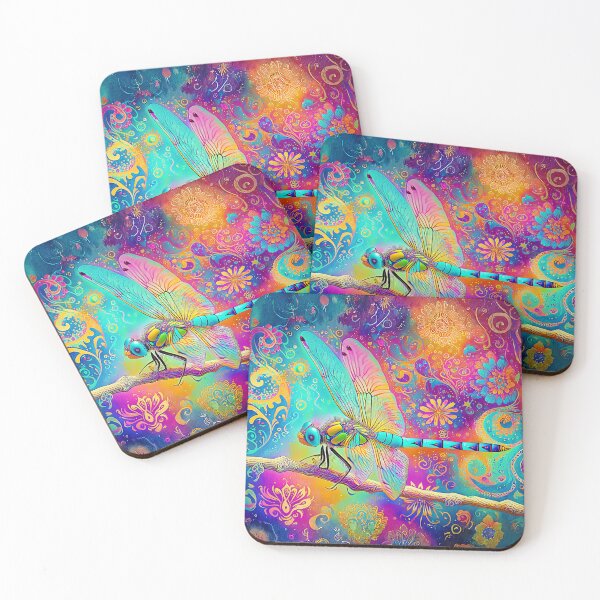 Item preview, Colorful Psychedelic Dragonfly designed and sold by Lee Hiller Designs.