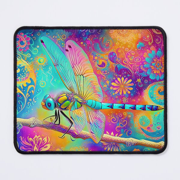 Item preview, Colorful Psychedelic Dragonfly designed and sold by Lee Hiller Designs.