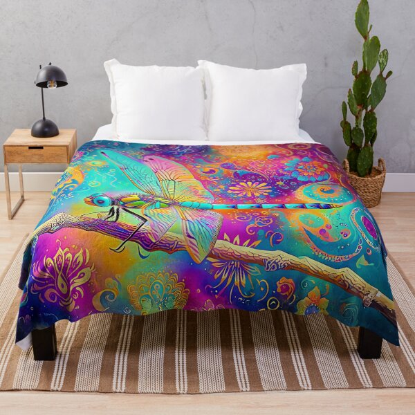 Item preview, Colorful Psychedelic Dragonfly designed and sold by Lee Hiller Designs.
