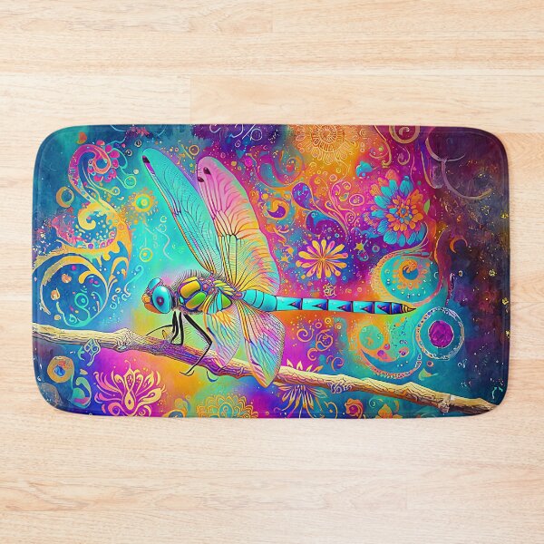 Item preview, Colorful Psychedelic Dragonfly designed and sold by Lee Hiller Designs.