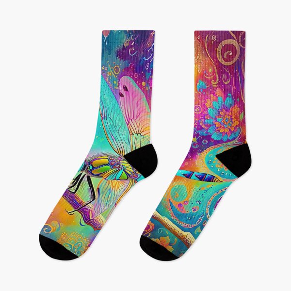 Item preview, Colorful Psychedelic Dragonfly designed and sold by Lee Hiller Designs.