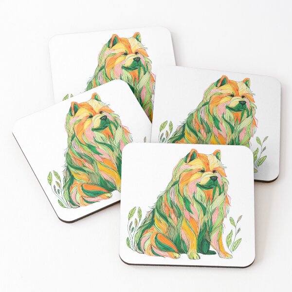 Item preview, Colorful Chow chow puppy dog designed and sold by MendaciousMina.
