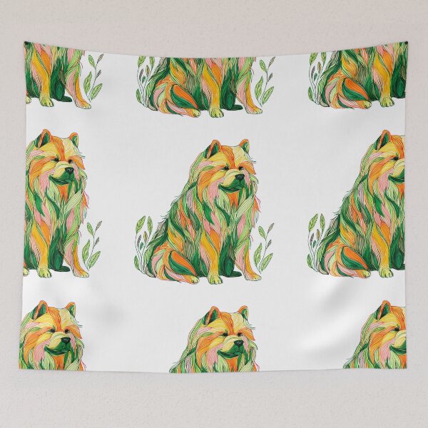 Item preview, Colorful Chow chow puppy dog designed and sold by MendaciousMina.