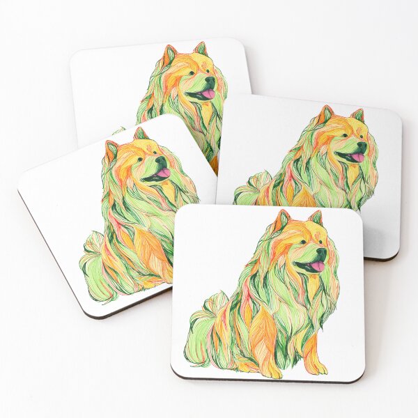 Item preview, Colorful Chow chow puppy dog designed and sold by MendaciousMina.