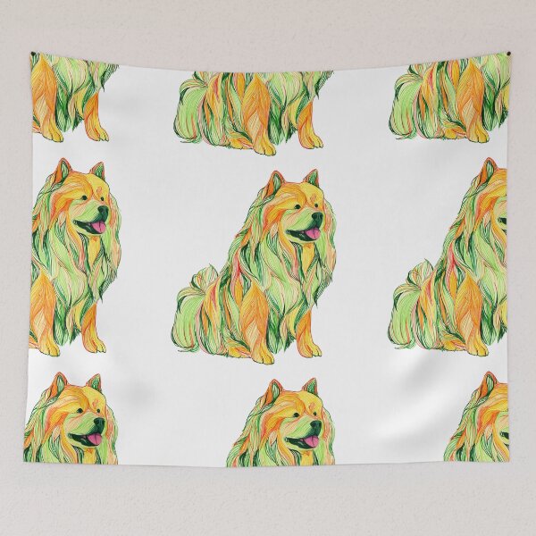 Item preview, Colorful Chow chow puppy dog designed and sold by MendaciousMina.