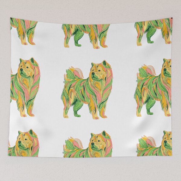Item preview, Colorful Chow chow puppy dog designed and sold by MendaciousMina.