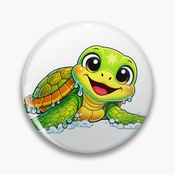 Item preview, Nate the Tropical Turtle Sticker designed and sold by Nicole DeAngelis Art .