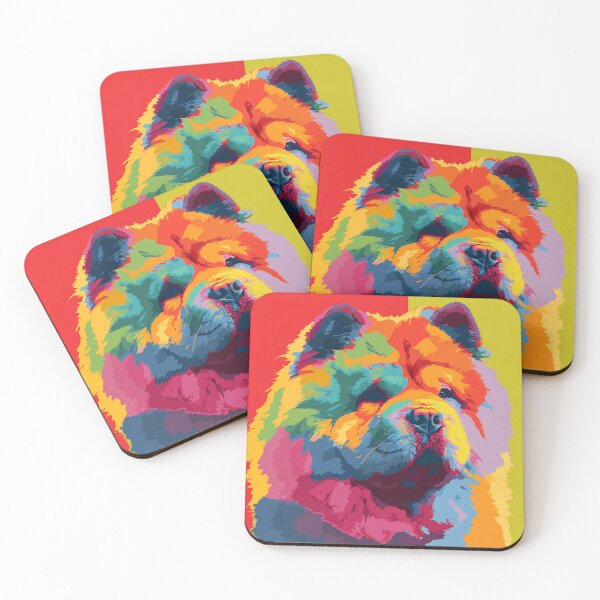 Item preview, Colorful Pop art Chow chow puppy dog designed and sold by MendaciousMina.