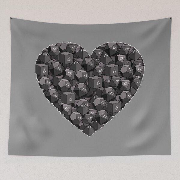 Item preview, Dice Heart - Black designed and sold by -Solarly-.