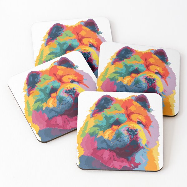 Item preview, Colorful Pop art Chow chow puppy dog designed and sold by MendaciousMina.