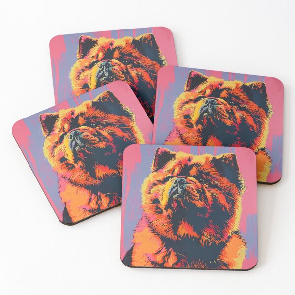 Item preview, Colorful Pop art Chow chow puppy dog designed and sold by MendaciousMina.