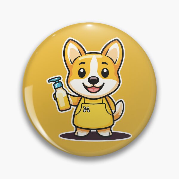 Item preview, Cleaning Corgi Puppy – Cute Funny Kawaii Dog Design designed and sold by MerlinWear.