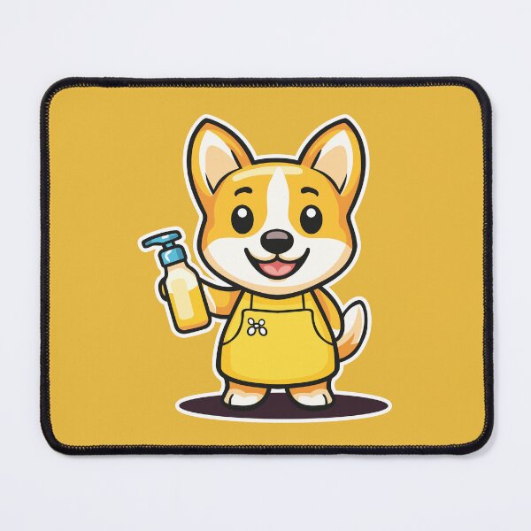 Item preview, Cleaning Corgi Puppy – Cute Funny Kawaii Dog Design designed and sold by MerlinWear.