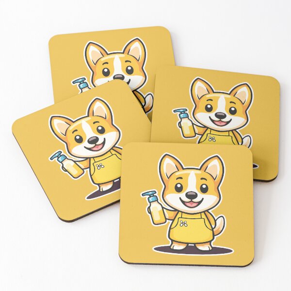 Item preview, Cleaning Corgi Puppy – Cute Funny Kawaii Dog Design designed and sold by MerlinWear.