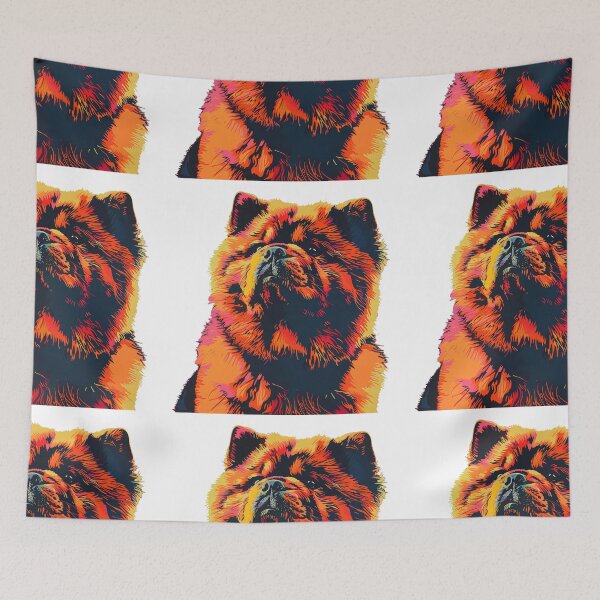 Item preview, Colorful Pop art Chow chow puppy dog designed and sold by MendaciousMina.