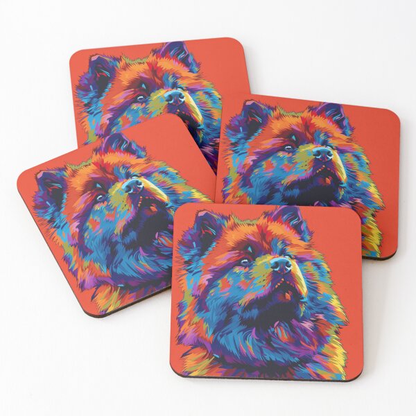 Item preview, Colorful Pop art Chow chow puppy dog designed and sold by MendaciousMina.