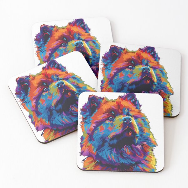 Item preview, Colorful Pop art Chow chow puppy dog designed and sold by MendaciousMina.