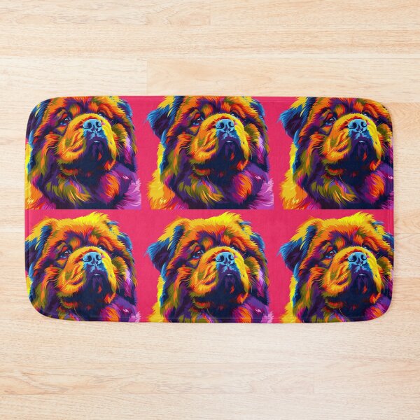 Item preview, Colorful Pop art Chow chow puppy dog designed and sold by MendaciousMina.