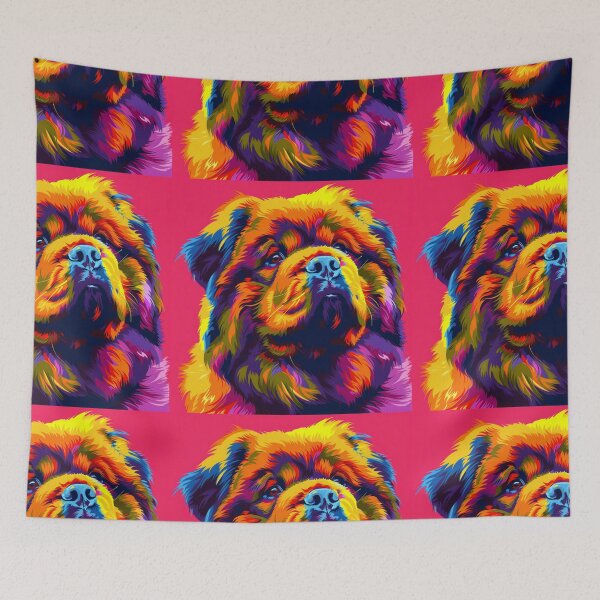 Item preview, Colorful Pop art Chow chow puppy dog designed and sold by MendaciousMina.