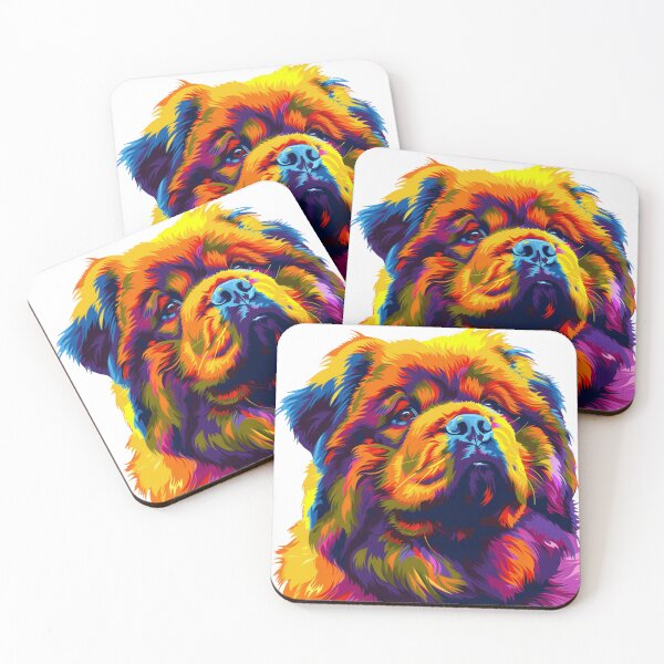 Item preview, Colorful Pop art Chow chow puppy dog designed and sold by MendaciousMina.
