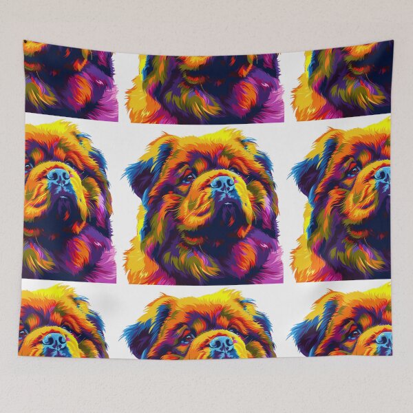 Item preview, Colorful Pop art Chow chow puppy dog designed and sold by MendaciousMina.