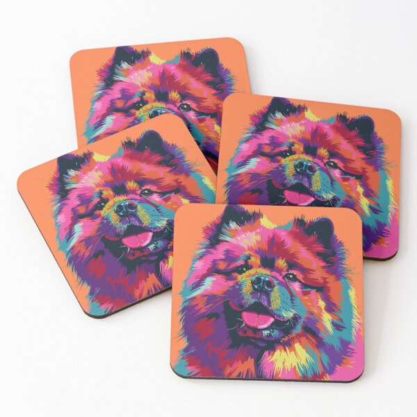 Item preview, Colorful Pop art Chow chow puppy dog designed and sold by MendaciousMina.
