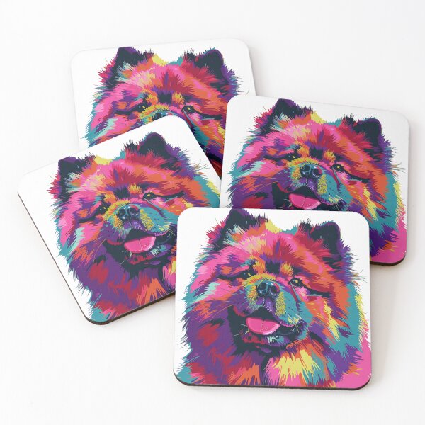 Item preview, Colorful Pop art Chow chow puppy dog designed and sold by MendaciousMina.