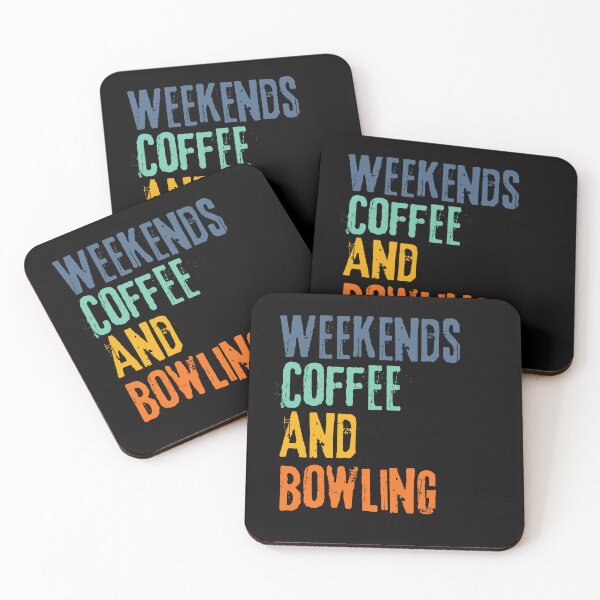 Item preview,  Funny Retro Weekends Coffee and Bowling designed and sold by WeirdlyRare.
