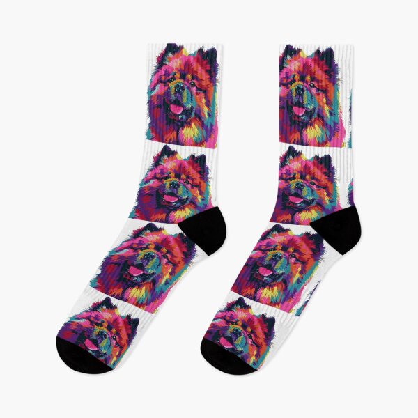 Item preview, Colorful Pop art Chow chow puppy dog designed and sold by MendaciousMina.