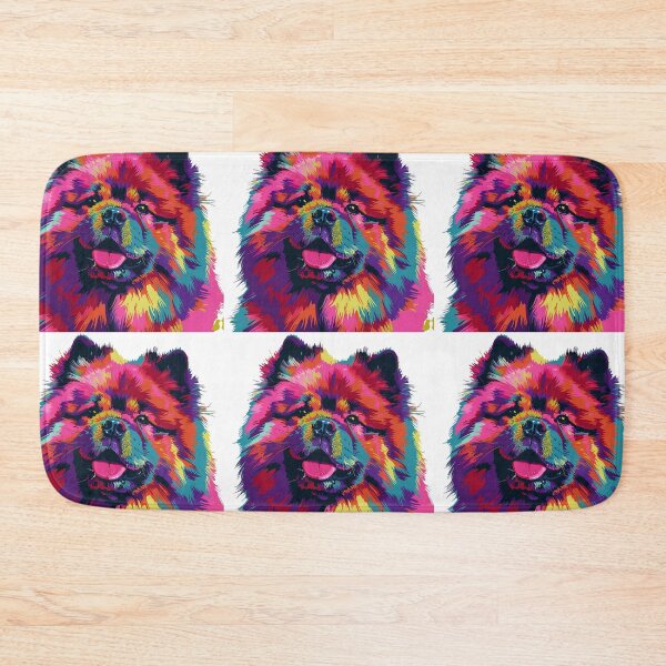Item preview, Colorful Pop art Chow chow puppy dog designed and sold by MendaciousMina.