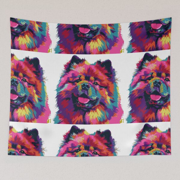 Item preview, Colorful Pop art Chow chow puppy dog designed and sold by MendaciousMina.