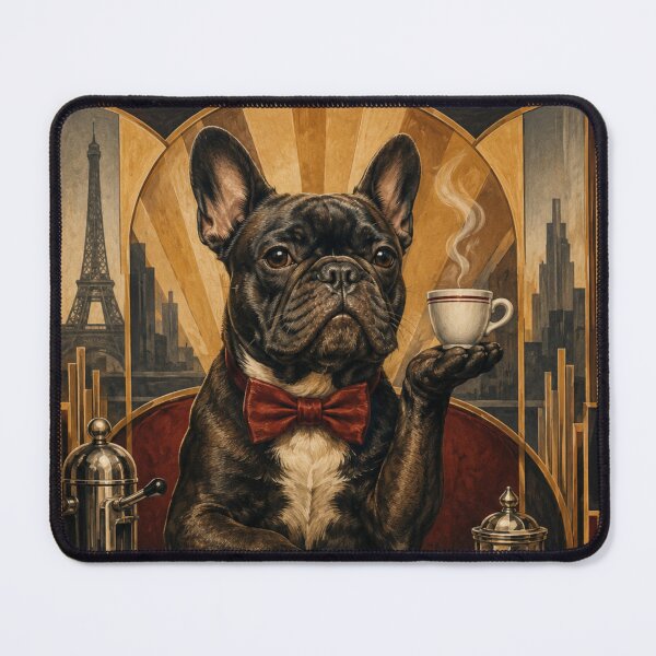 Item preview, Buldog Francuski Kawa - Plakat Retro Kuchnia Cafe designed and sold by Cockapoo Society.