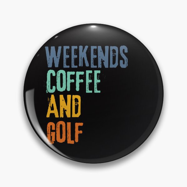 Item preview,  Funny Retro Weekends Coffee and Golf designed and sold by WeirdlyRare.