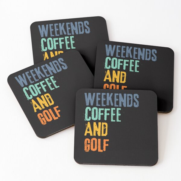 Item preview,  Funny Retro Weekends Coffee and Golf designed and sold by WeirdlyRare.