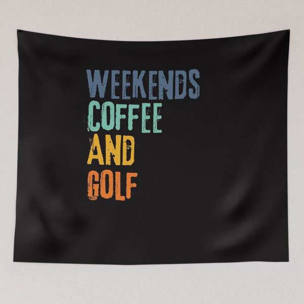 Item preview,  Funny Retro Weekends Coffee and Golf designed and sold by WeirdlyRare.