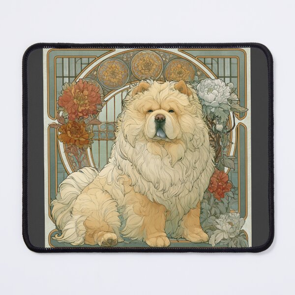 Item preview, Art nouveau Chow chow puppy dog designed and sold by MendaciousMina.