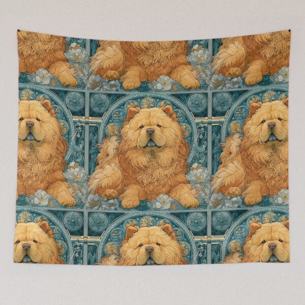 Item preview, Art nouveau Chow chow puppy dog designed and sold by MendaciousMina.