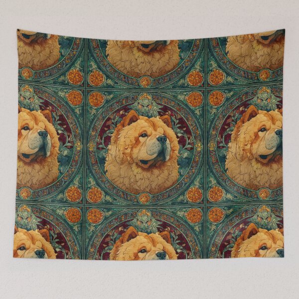 Item preview, Art nouveau Chow chow puppy dog designed and sold by MendaciousMina.