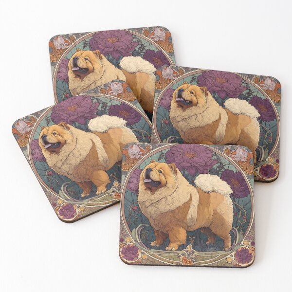 Item preview, Art nouveau Chow chow puppy dog designed and sold by MendaciousMina.