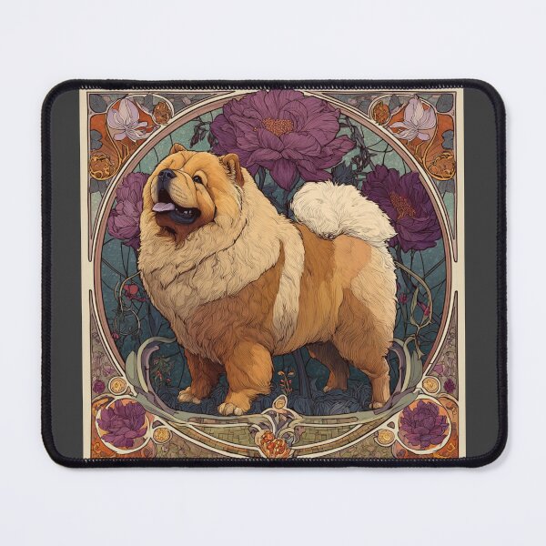 Item preview, Art nouveau Chow chow puppy dog designed and sold by MendaciousMina.
