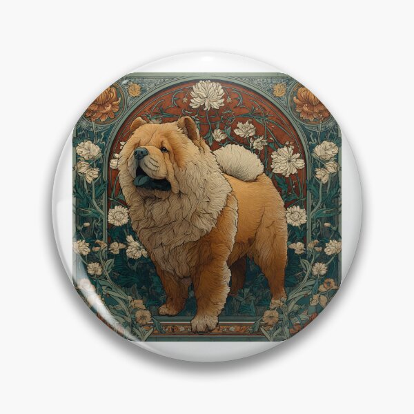 Item preview, Art nouveau Chow chow puppy dog designed and sold by MendaciousMina.