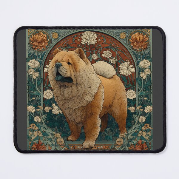 Item preview, Art nouveau Chow chow puppy dog designed and sold by MendaciousMina.