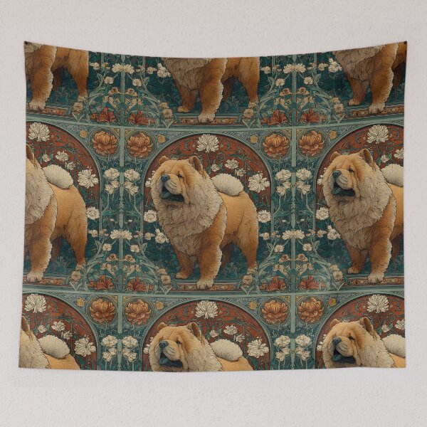 Item preview, Art nouveau Chow chow puppy dog designed and sold by MendaciousMina.